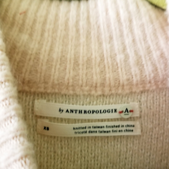 Anthropologie Aimee Pommed Wool Blend Alpaca Print Sweater Size XS - Picture 4 of 11